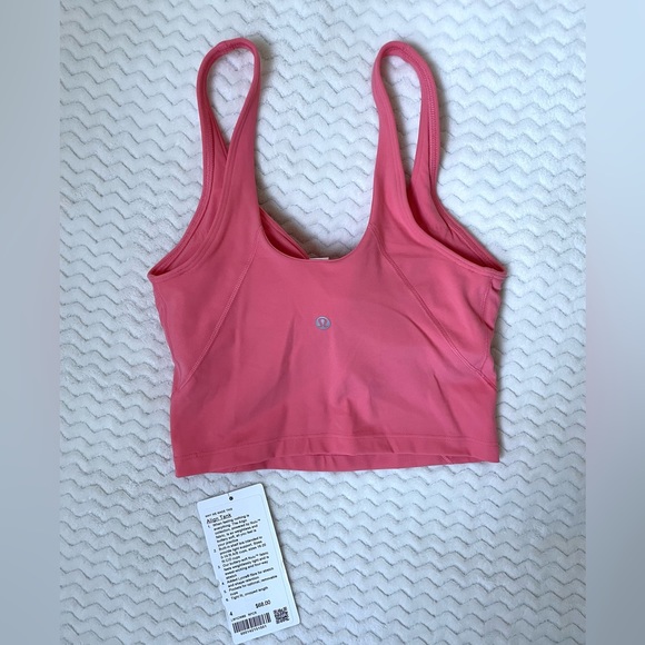 Lululemon Align Cropped Tank Top Sz4 Raspberry cream NWT - Picture 4 of 7